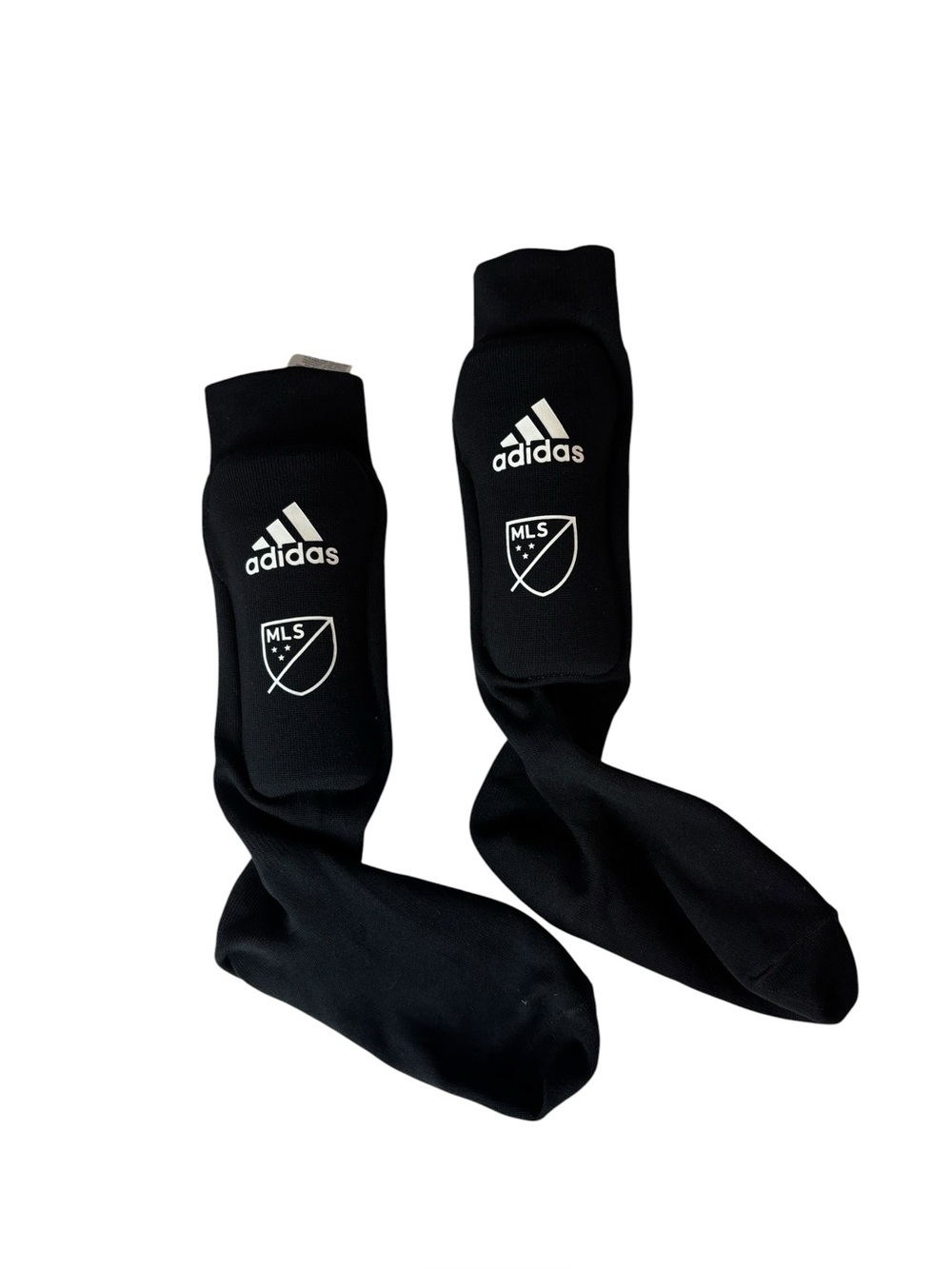 Adidas MLS Sock Guard black soccer socks with shin guards size youth medium